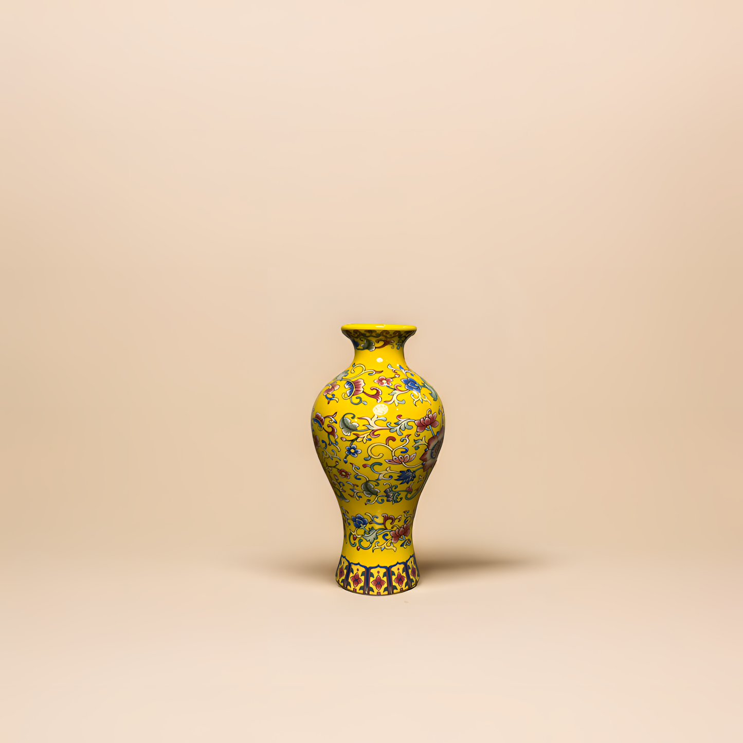 Imperial Elegance : Yellow Decorative vase (Small)