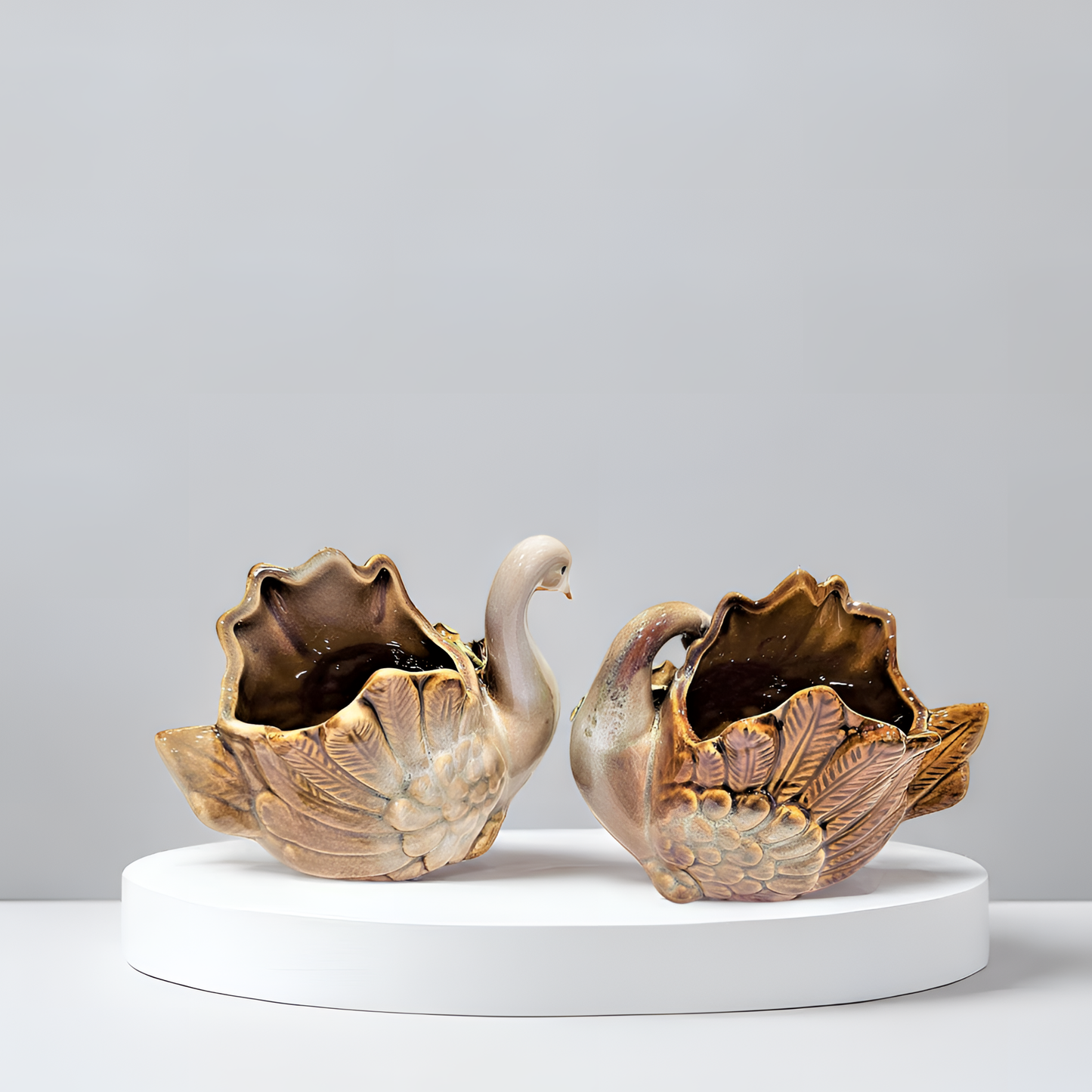 Ceramic Duck Set | Home Decor | Multi Purpose Storage Duck(Set of 2 pc)