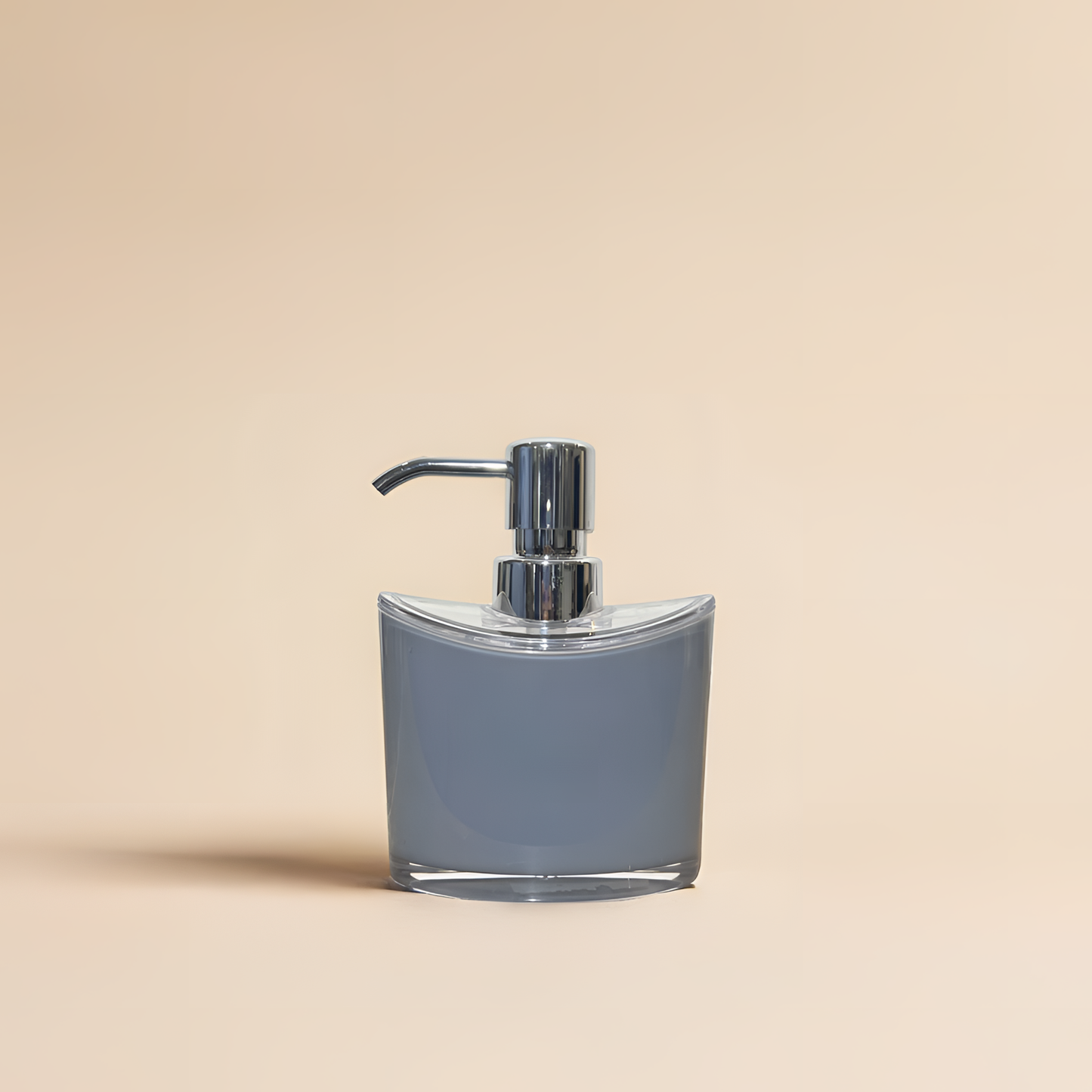 Modern Grey Acrylic Soap Dispenser with Chrome Pump