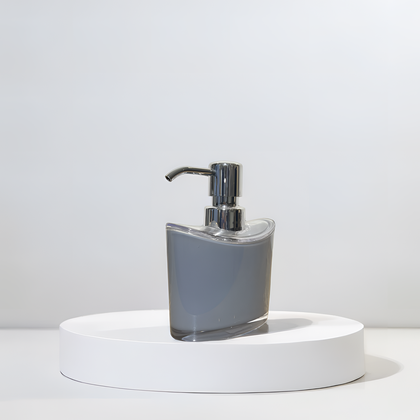 Modern Grey Acrylic Soap Dispenser with Chrome Pump
