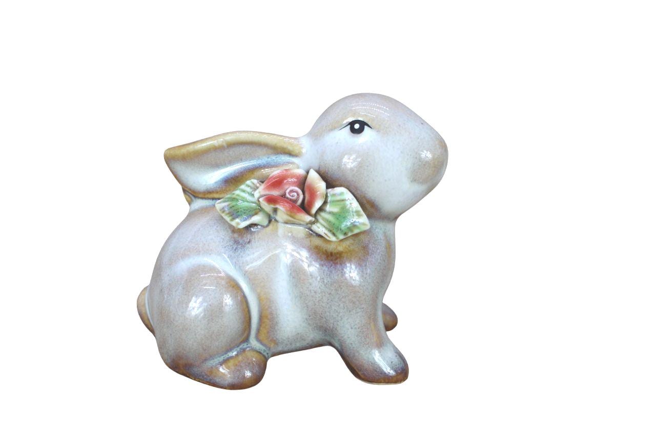 Handcrafted Ceramic Bunny Figurine - Set of 4 pieces (Rabbit)