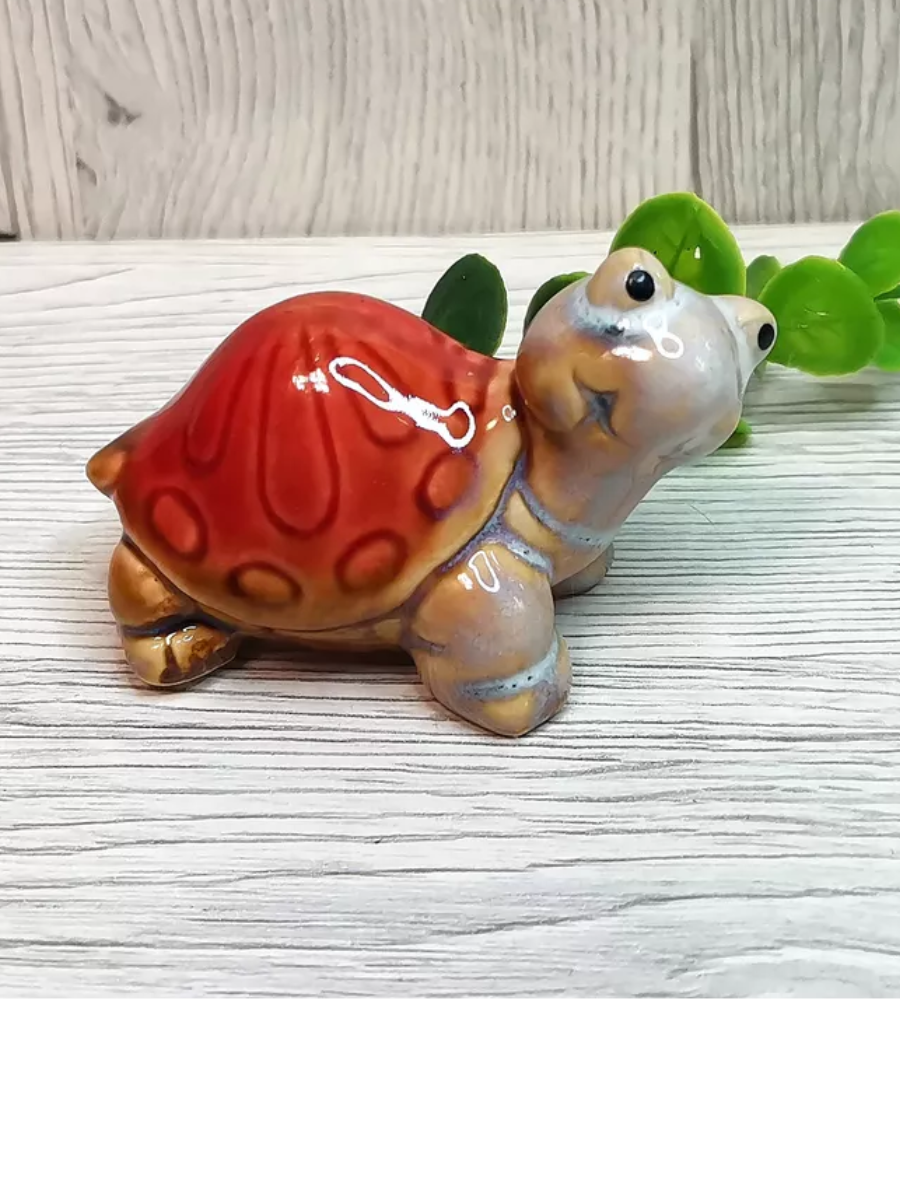 Ceramic Turtles Handcrafted Colorful Figurines - Set of 4 pieces