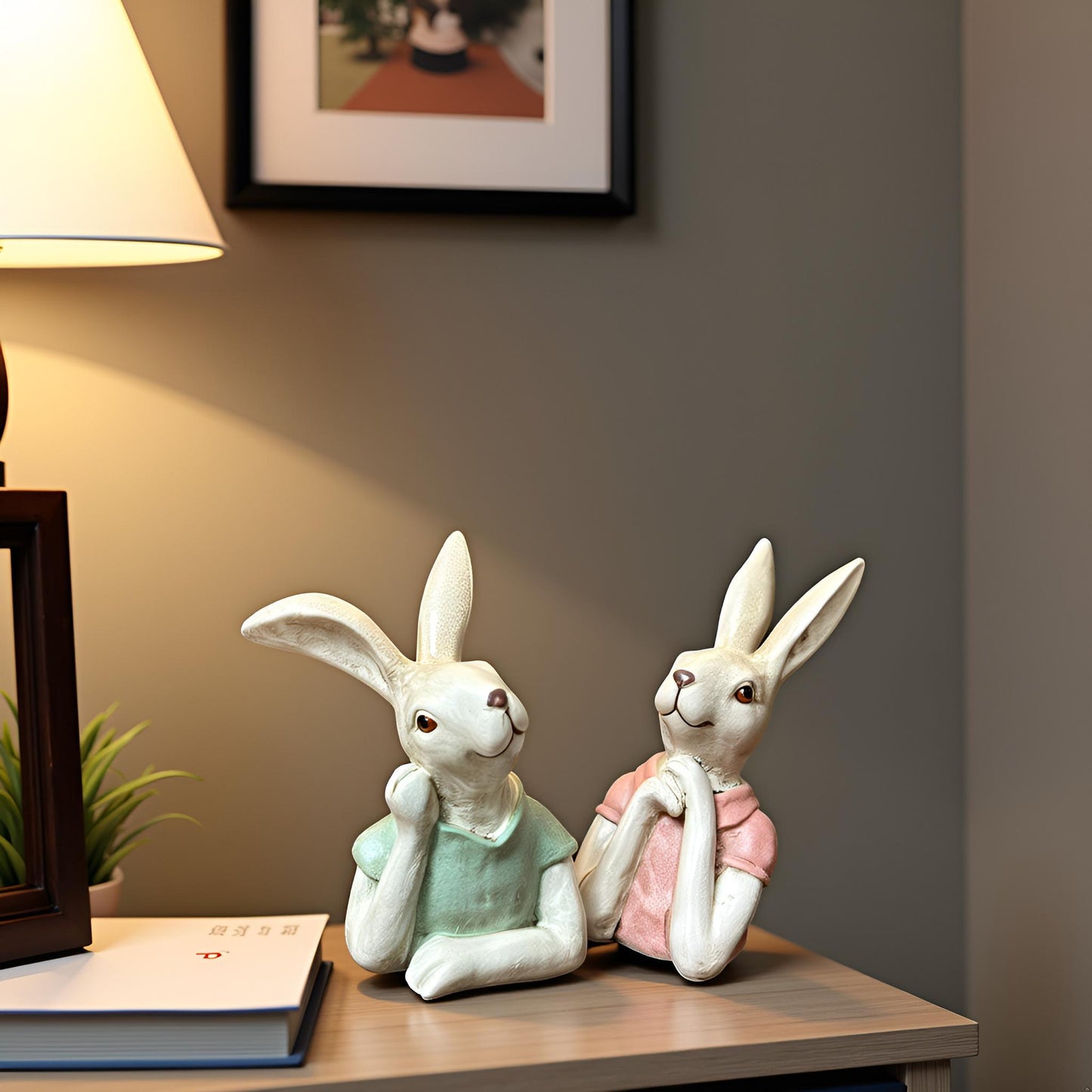 The Blush Bunnies – Rabbit Family Figurine Set