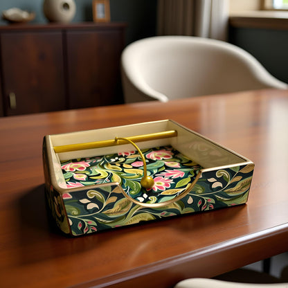 Emerald Petals Collection - Paper Napkin Holder