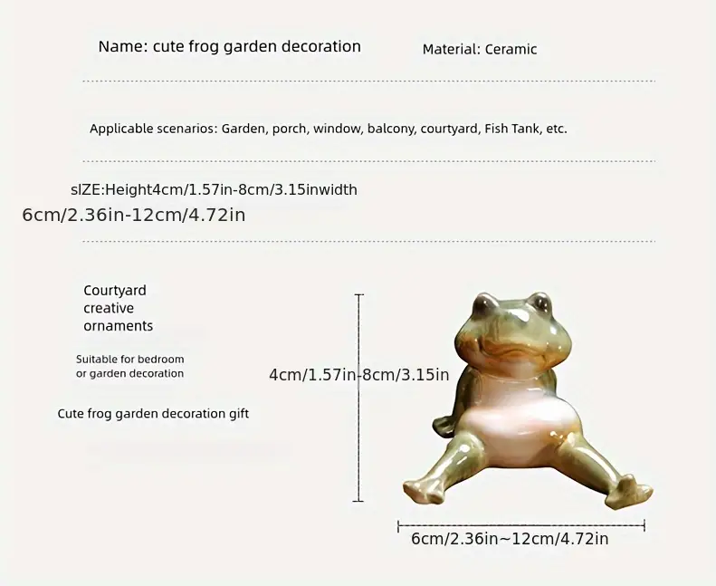 Quirky Frog Squad – Ceramic Figurine | Set of 4