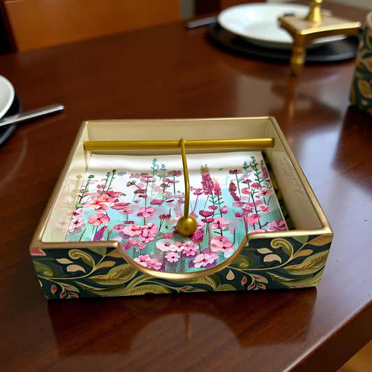 Emerald Petals Collection - Paper Napkin Holder