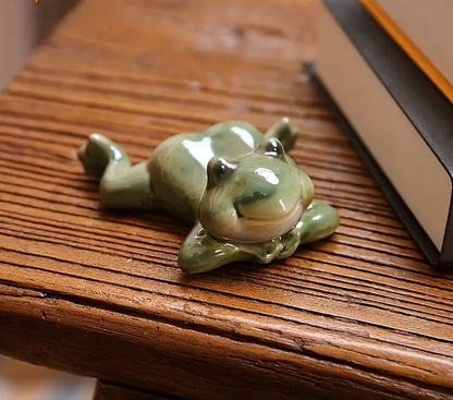 Quirky Frog Squad – Ceramic Figurine | Set of 4