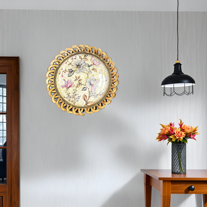 Classic Gold & Floral Wall Plate
