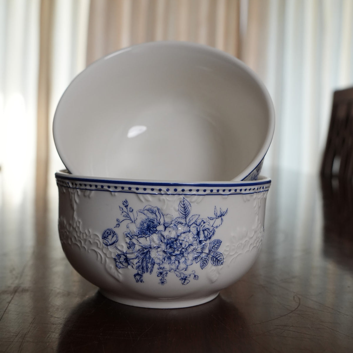 Delft Rose Ceramic Rice Bowl (Set of 2)