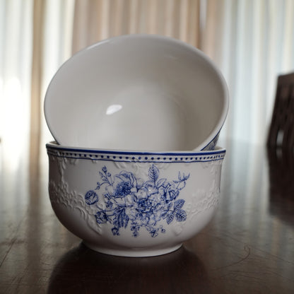 Delft Rose Ceramic Rice Bowl (Set of 2)