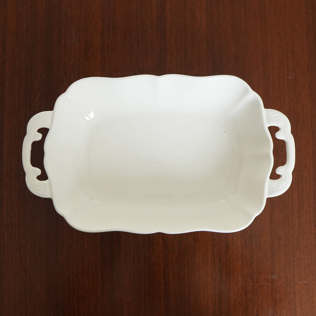 Delft Rose Ceramic Rectangular Serving Dish with Handles