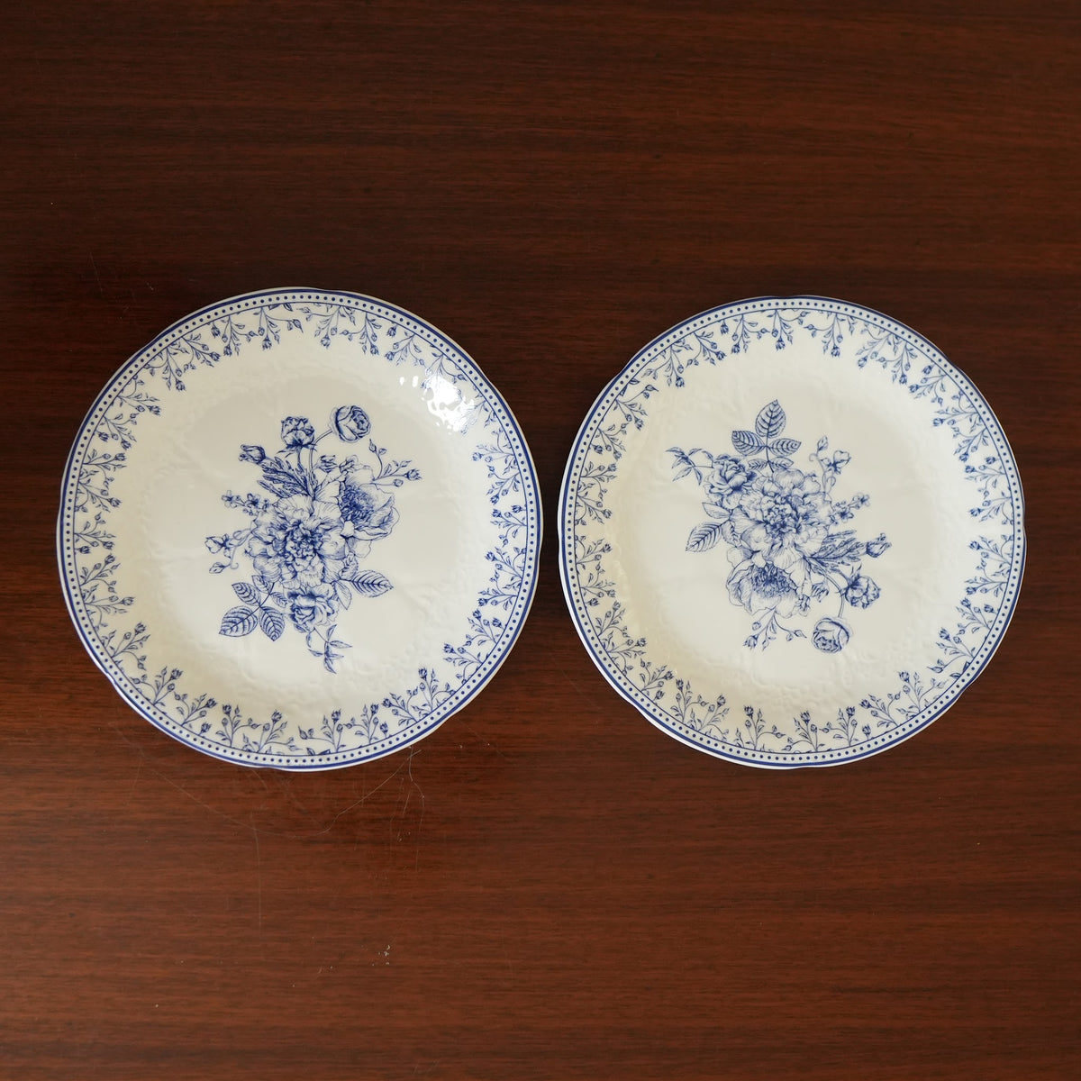 Delft Rose Ceramic Snack Plate (Set of 2)