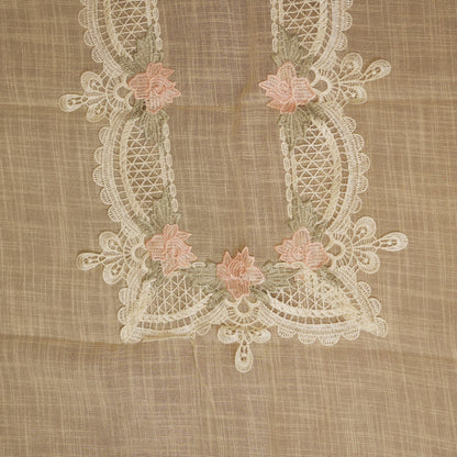 Pink rose lace centre panel