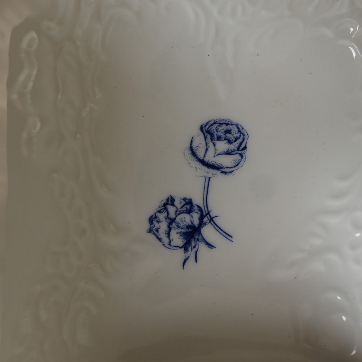 Delft Rose Ceramic 3-Compartment Serving Platter