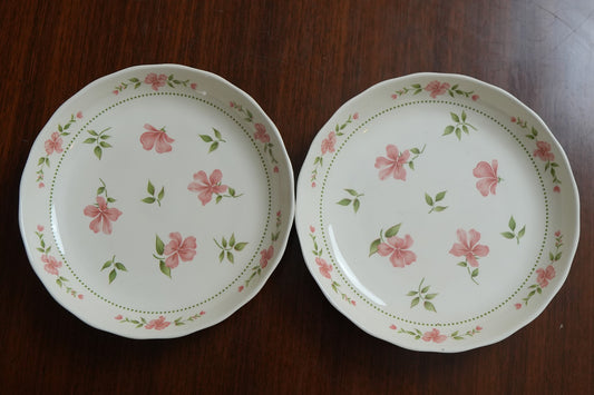 Blush Blossom Ceramic Round Serving Dish Set of 2