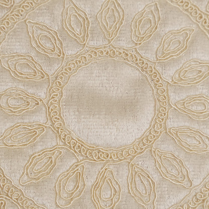 Cream Petal Ring Lace Round Table Mat (Set of 2)
