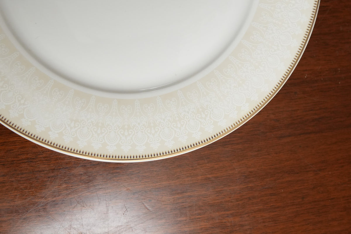 Ivory Lace Ceramic Dinner Plate Set of 2