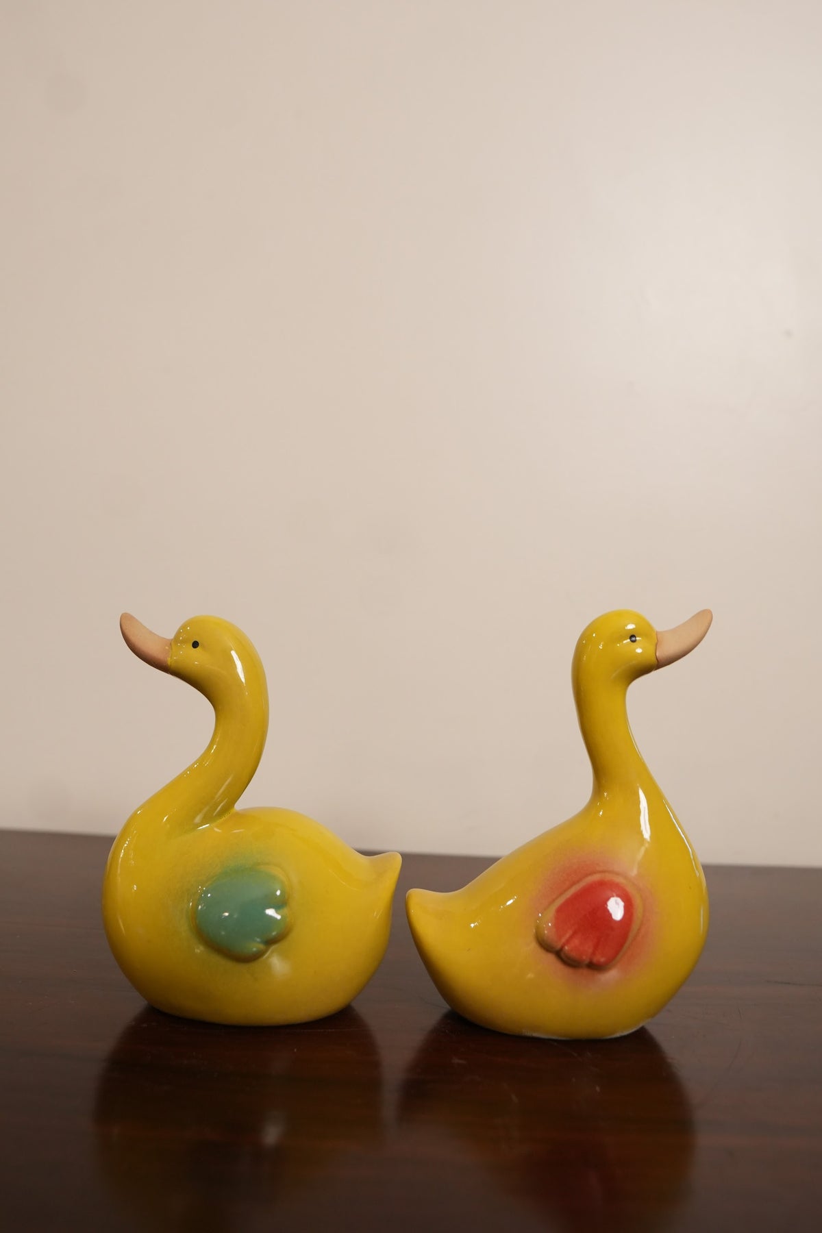 Yellow Duck Ceramic Figurine (Set of 2)