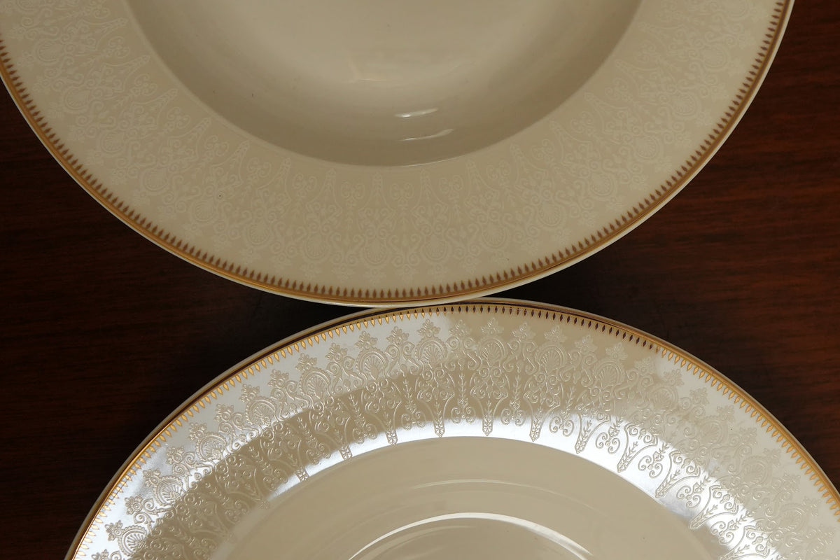 Ivory Lace Ceramic Salad Plate Set of 2