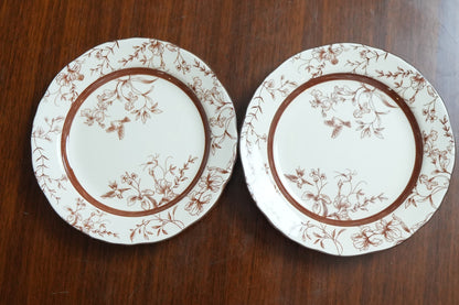 Cinnamon Songbird Ceramic Snack Plate Set of 2