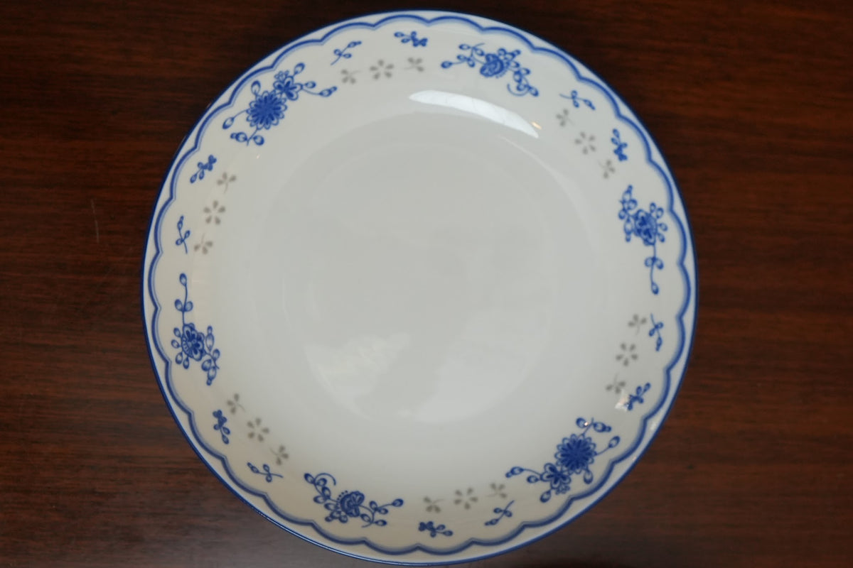 Blue Sprig Ceramic Round Platter Set of 2