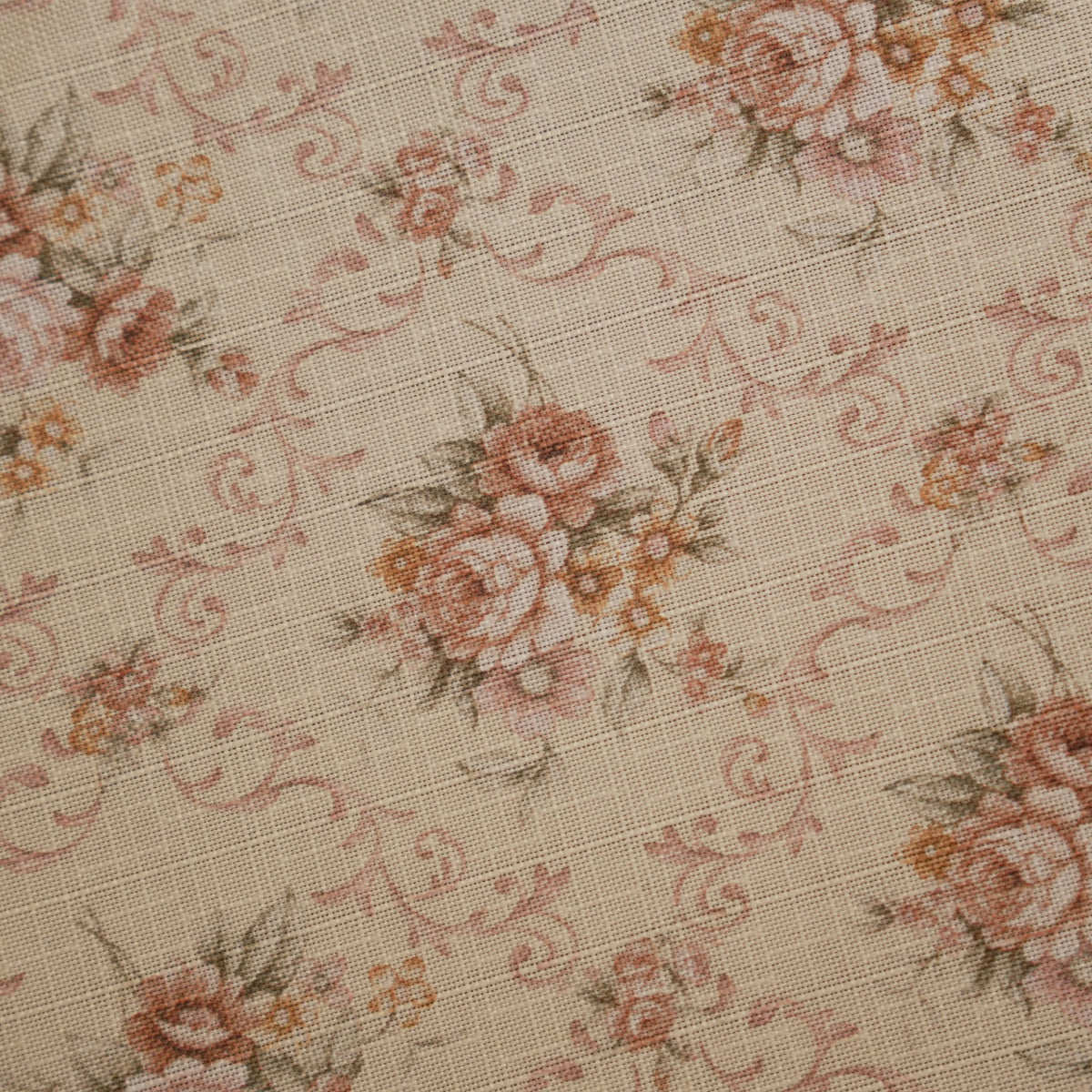 Close-up of the blush rose bouquet and scroll print