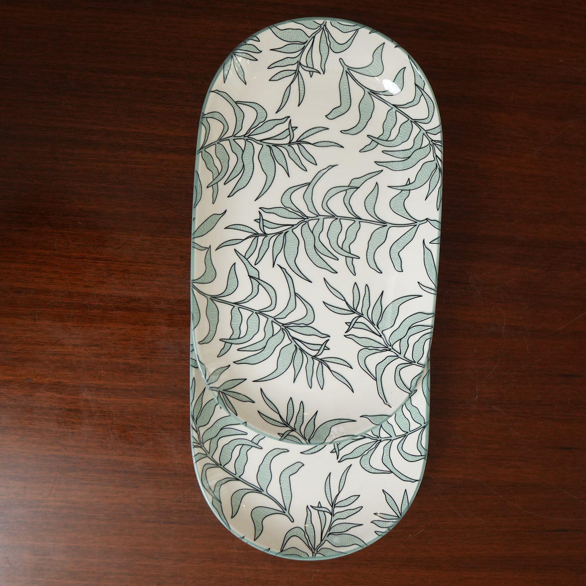 Sage Willow Ceramic Oval Platter (Set of 2)