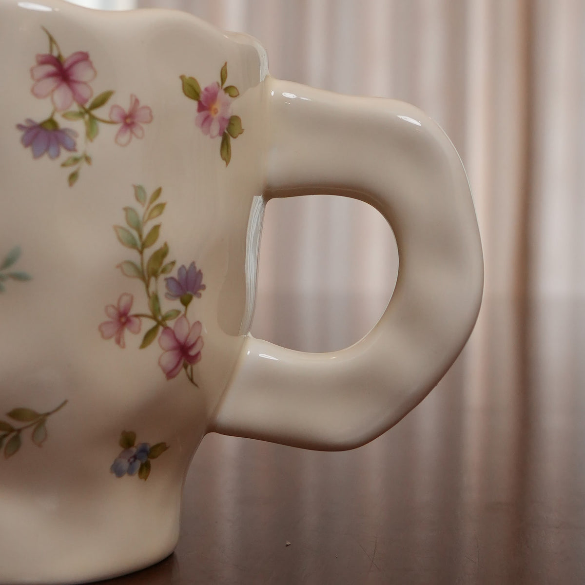 Cream Peony Ceramic Mug (Set of 2)