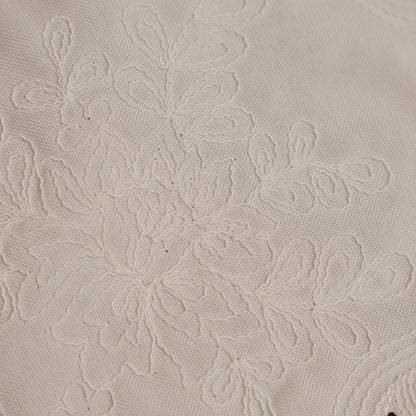 White Cutwork Embroidered Round Table Mat (Set of 2)