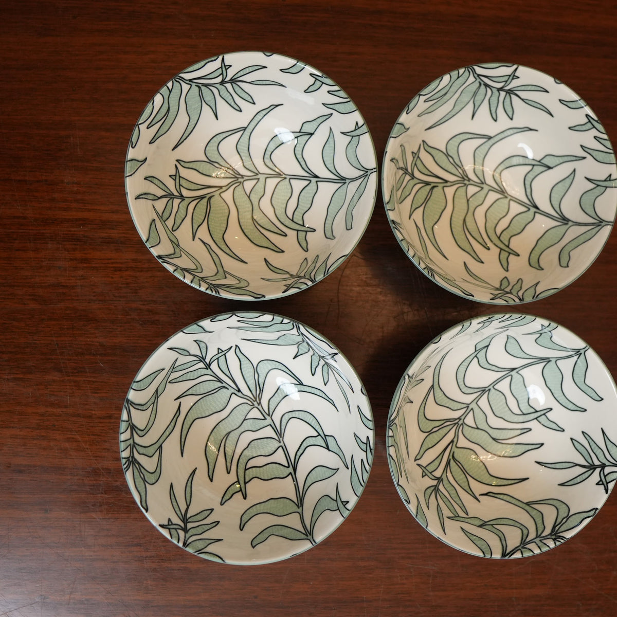 Sage Willow Ceramic Rice Bowl (Set of 4)