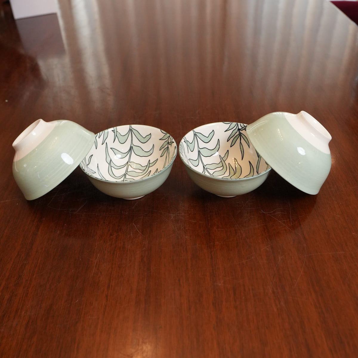 Sage Willow Ceramic Rice Bowl (Set of 4)