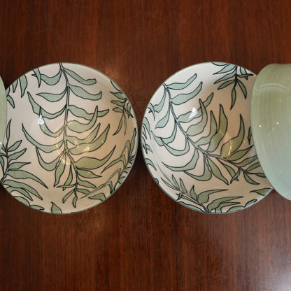 Sage Willow Ceramic Rice Bowl (Set of 4)