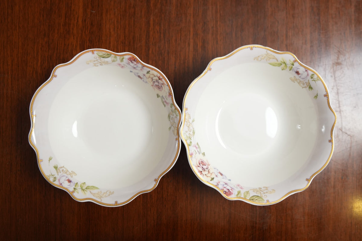 Rose Garden Ceramic Katori Bowl Set of 2