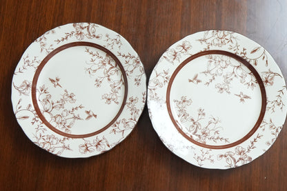 Cinnamon Songbird Ceramic Dinner Plate Set of 2