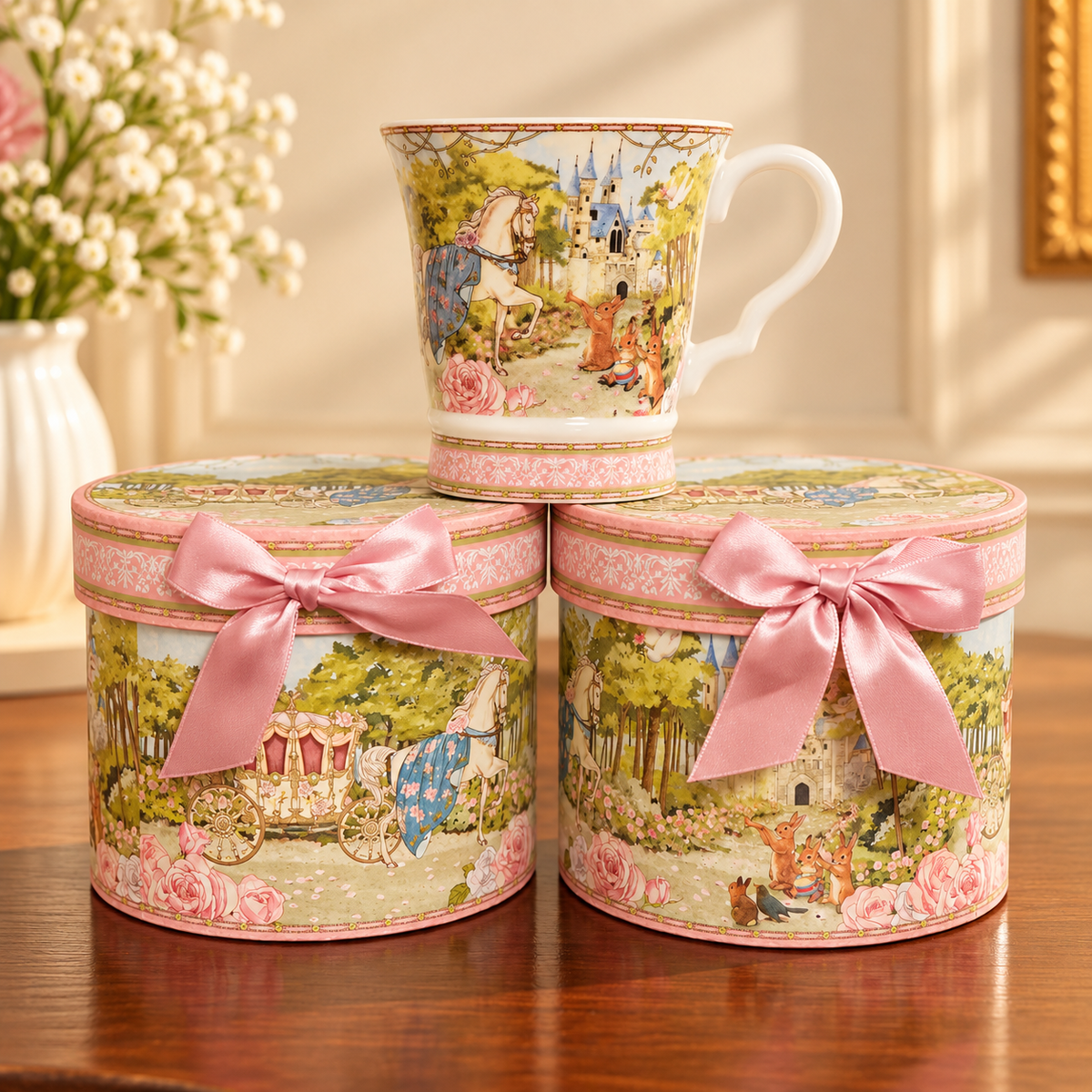 Enchanted Castle Ceramic Mug with Round Gift Box
