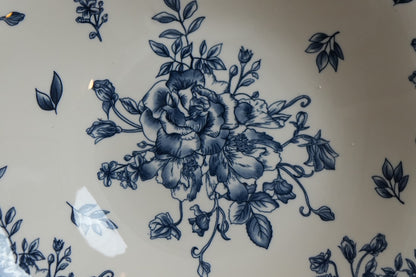 Indigo Rose Ceramic Serving Bowl Set of 2