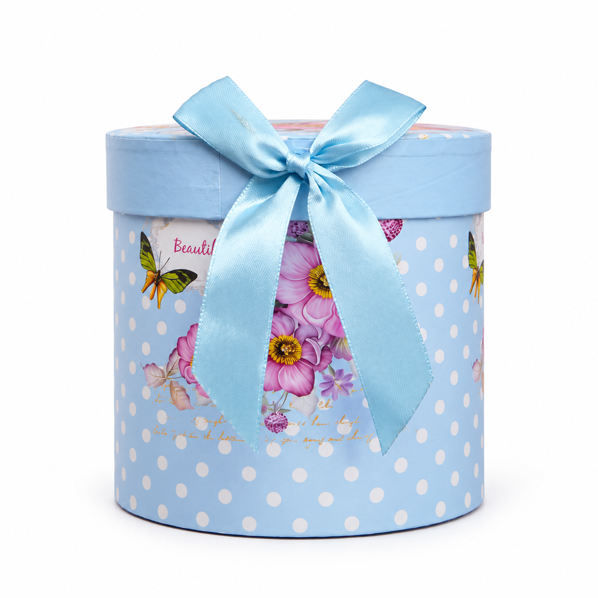 Mint Blossom Ceramic Mug with Round Gift Box