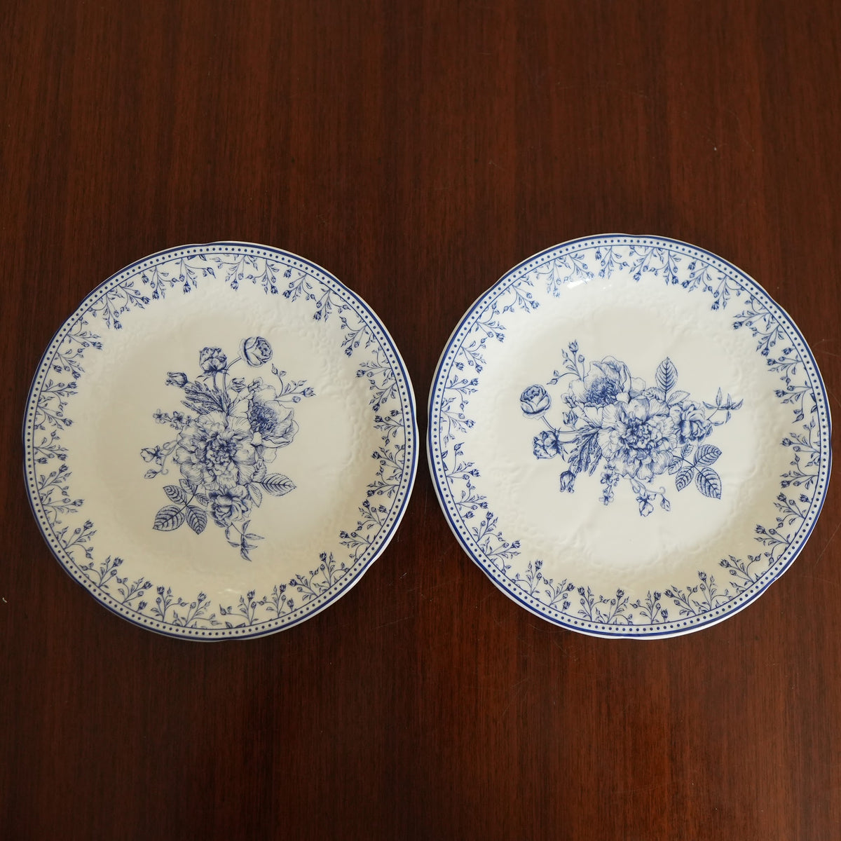 Delft Rose Ceramic Snack Plate (Set of 2)