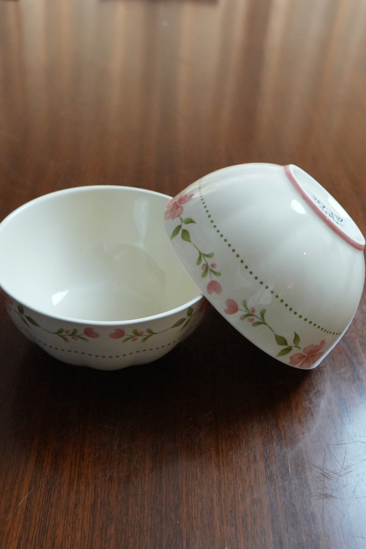 Blush Blossom Ceramic Serving Bowl Set of 2
