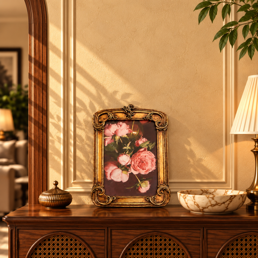 Antique Gold Scroll Photo Frame
