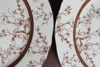 Cinnamon Songbird Ceramic Dinner Plate Set of 2