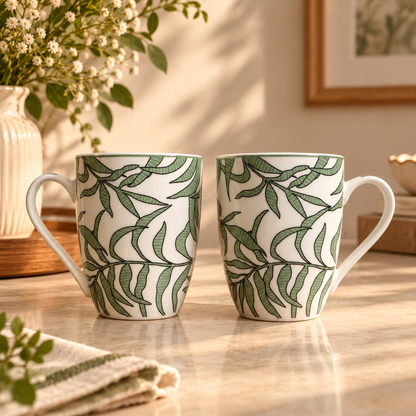 Sage Willow Ceramic Mug (Set of 2)