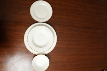 Ivory Lace Ceramic Dinner Plate Set of 2