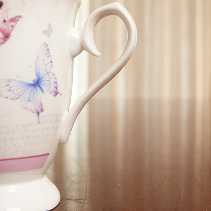 Butterfly Meadow Ceramic Mug with Round Gift Box