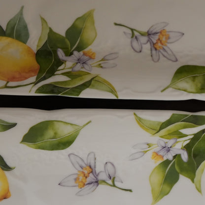 Lemon Blossom Ceramic Rectangular Platter (Set of 2)