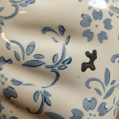 Blue Floral Ceramic Handbag Vase