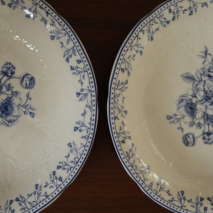 Delft Rose Ceramic Round Serving Platter (Set of 2)