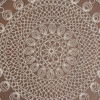 Cream Mandala Crochet Lace Almond Table Mat (Set of 2)