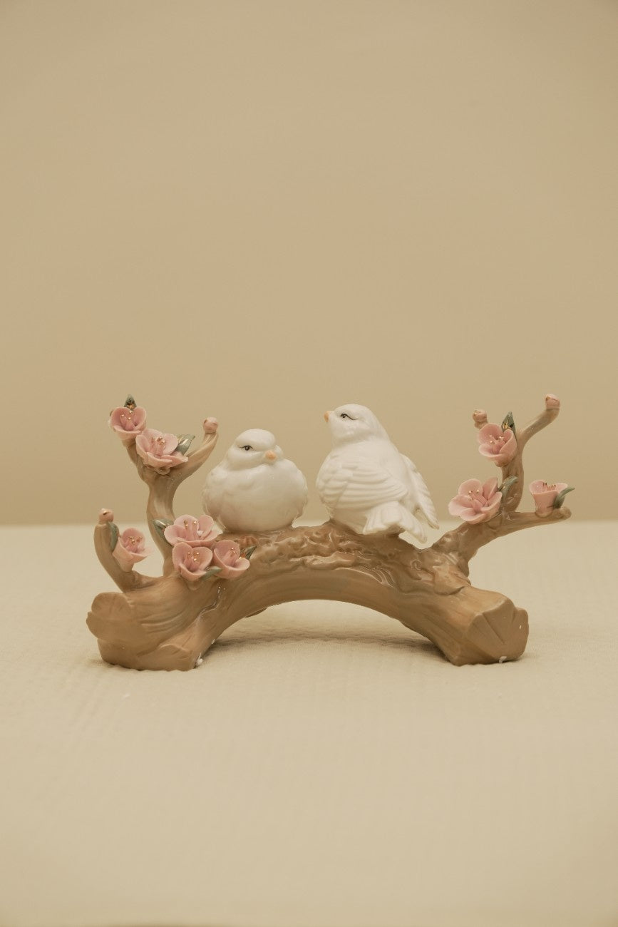 Cherry Blossom Birds Figurine