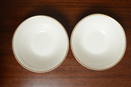 Ivory Lace Ceramic Katori Bowl (Set of 2)